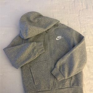 Nike Heather Gray Full-Zip Hooded Sweatshirt